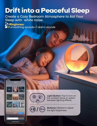 Despertador con Wake up Light, Altavoz NUEVO