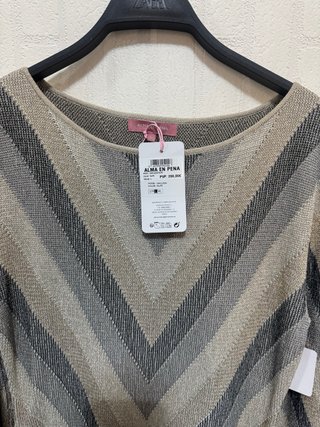 Vestido largo estampado chevron