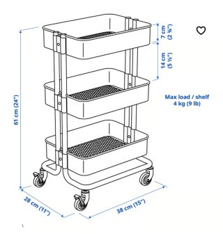 Carrito de almacenaje Ikea marrón