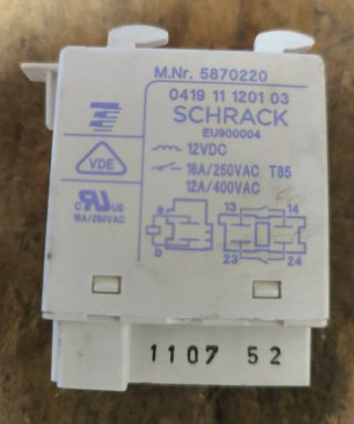 Relé Schrack lavavajillas MIELE ICS 898