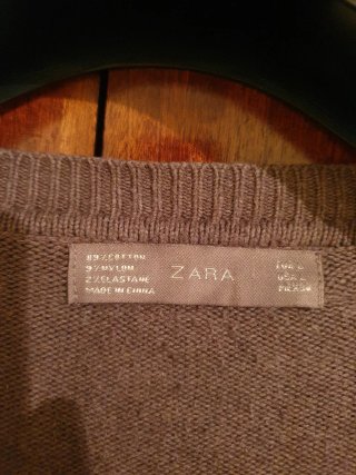 Chaqueta ZARA marrón tierra botones