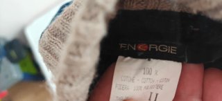 Gorro Energie vaquero y beige