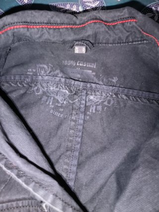 Chaqueta militar negra