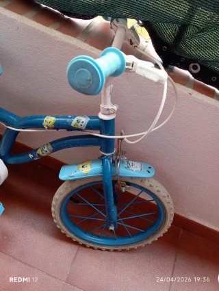 Bicicleta infantil azul Spongebob