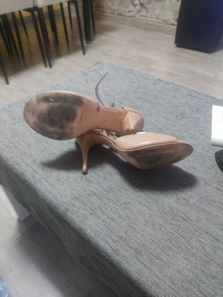 Zapatos de tango Raso beige mujer
