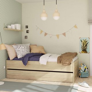 Base Cama Nido Doble De Madera