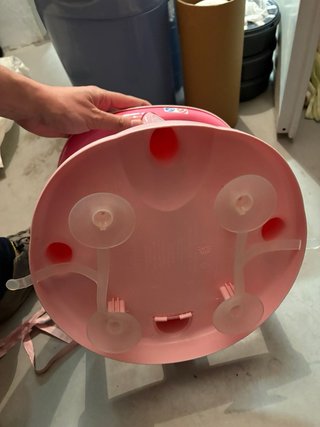 Sillita de ducha para bebé rosa