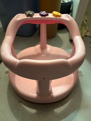Sillita de ducha para bebé rosa