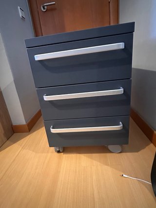 Moderni Book Cajonera con ruedas gris antacira