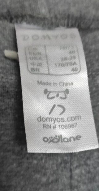 Leggings Algodón Mallas Grises Domyos L