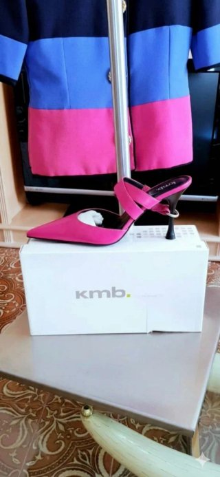 Zapatos Kmb Fucsia Piel Tacón