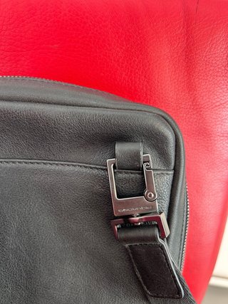 Piquadro Borsa tracolla pelle porta iPad nera