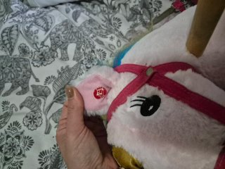 Caballo balancín unicornio infantil