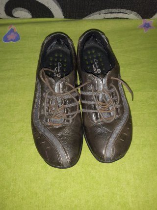 Zapatos Clarks Unisex Marrón/Plata