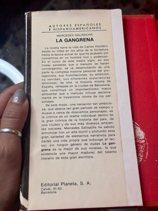 La gangrena: Novela de Mercedes Salisachs