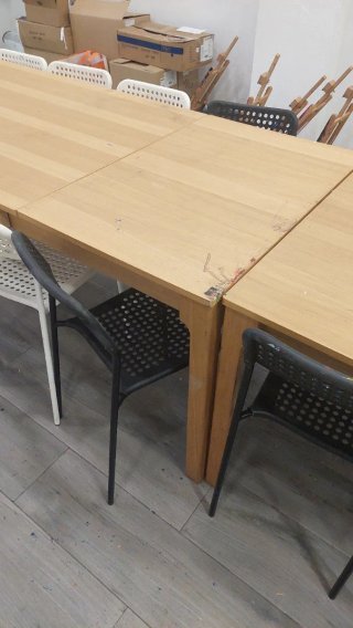 Mesa de madera extensible 180x90
