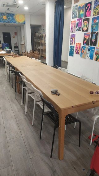 Mesa de madera extensible 180x90