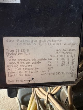 Hidrolimpiadora WAP CS630 S