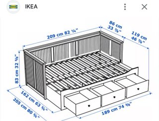Diván cama Ikea Hemnes blanco