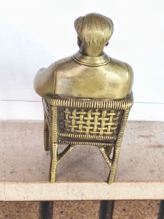 Figura escultura antigua bronce Mao Zedong sentado