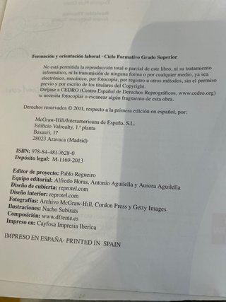 Formacion y orientacion laboral.Grado Superior ...