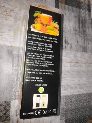 Batidora Portátil Recargable EUROTEC