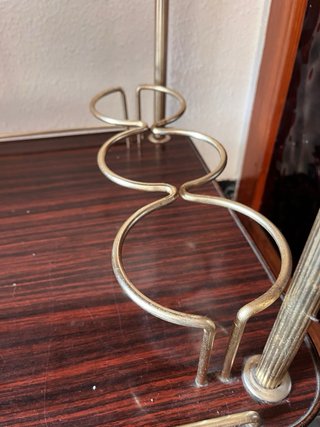Carrito bar madera, cristal y metal