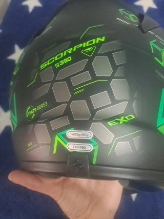 Casco Scorpion EXO 390 Code Negro/Verde