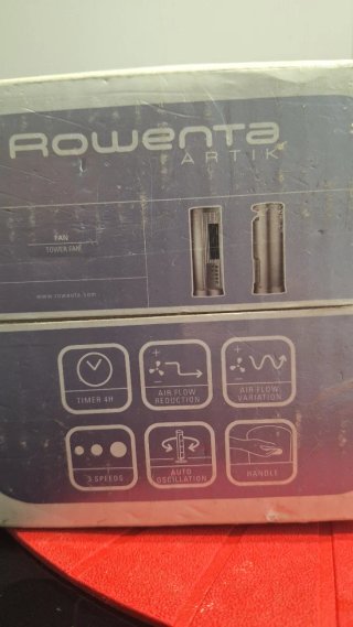Ventilador Torre Rowenta Plata portátil