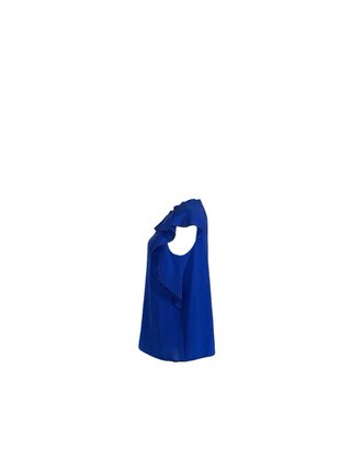 Blusa Pinko Volant Blu Elettrico Taglia 46