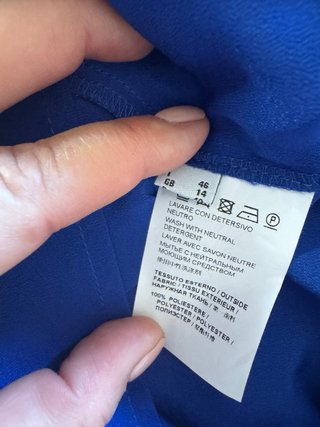Blusa Pinko Volant Blu Elettrico Taglia 46