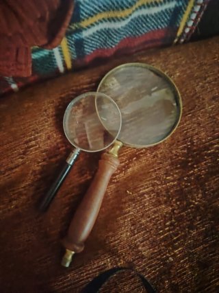 Lupa madera y plástico