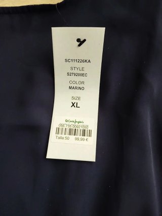 Vestido Mujer Scarlett T.50 Azul/Plata Nuevo