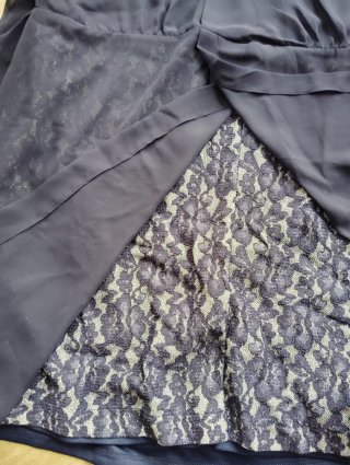 Vestido Mujer Scarlett T.50 Azul/Plata Nuevo