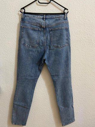 Pantalón Jeans Vaquero Recto Pitillo H&M De Dama.