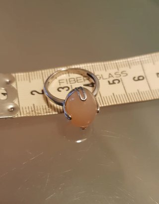 Anillo Oro Blanco y Cuarzo Rosa MATY