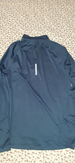 Camiseta deportiva Fila media cremallera azul