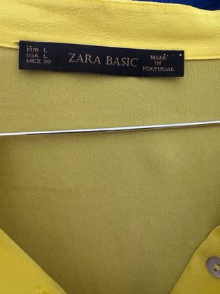 Camicia Zara fluida gialla L