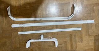 3 burros para ropa metal blanco