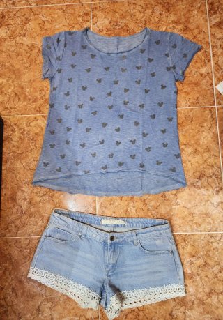 Conjunto Talla L Camiseta y Shorts