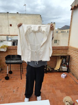 Conjunto pantalón y camisa beige XL