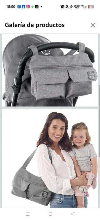 Bolso organizador Kid Zone Jane gris