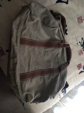 Bolsa de viaje marrón/verde militar