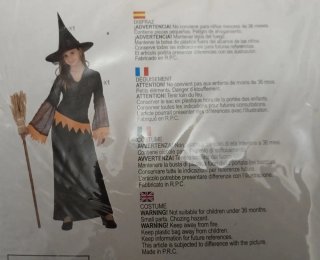 Disfraz Bruja Talla 10-12 Años Nuevo