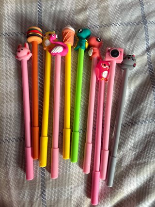 Bolígrafos Kawaii con figuras