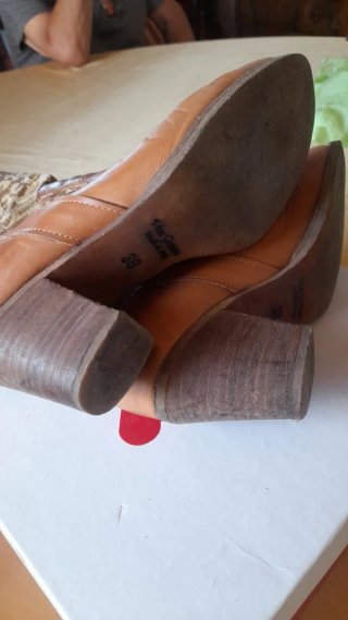 Stivali estivi in tessuto e cuoio