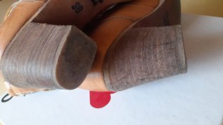 Stivali estivi in tessuto e cuoio