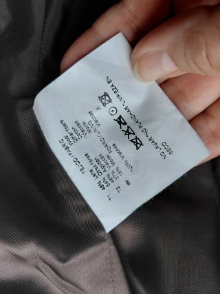 Chaqueta marrón lana y pelo sintético