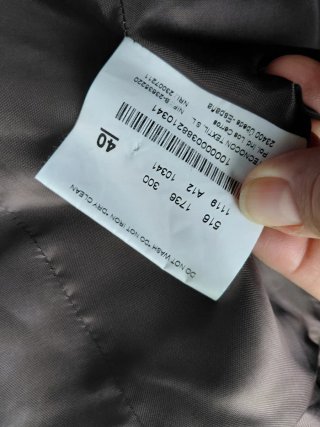 Chaqueta marrón lana y pelo sintético