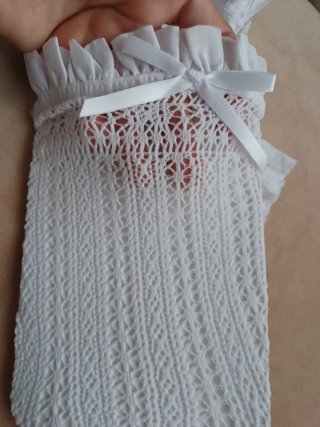 Calcetines medias caladas blancos